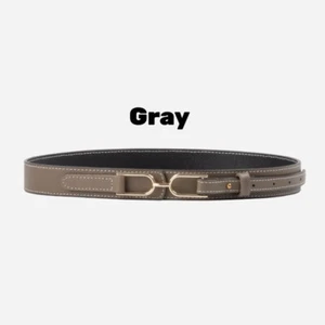 Women Real Leather Waist Belt Fashion Gold Alloy Buckle Dresses Coats Waistband - Picture 1 of 36