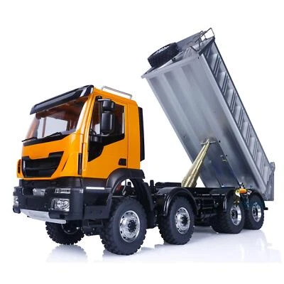 1:14 LESU 8*8 Dump Truck RC Hydraulic Tipper w/ Light Sound System Motor ESC - Image 1 of 4