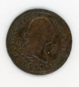 Spain España 1799 Segovia 2 Maravedis Carlos IV KM 426 VF- - Picture 1 of 2