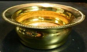 Vintage Brass & Cork Bottle Coaster 2" x 6" x 6" Excellent Condition - Picture 1 of 9