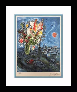 MARC CHAGALL - 'La Dormeuse Aux Fleurs' • Nummeriert + Faksimile Signiert Giclee - Bild 1 von 2