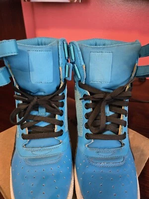 Puma contact, sky high, hidden wedge women's size 9 teal high top suede sneakers - Image 1 of 4