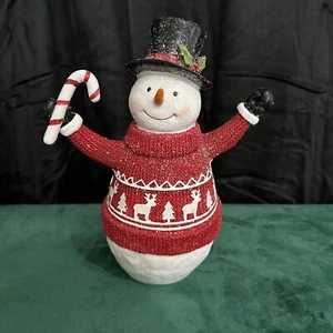 Decoraciones de colina Valerie Parr, decoración brillante de muñeco de nieve navideño. - Imagen 1 de 5