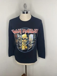 Iron Maiden Black Long Sleeve T Shirt Black M Gildan 100% Cotton Band T-Shirt - Picture 1 of 4