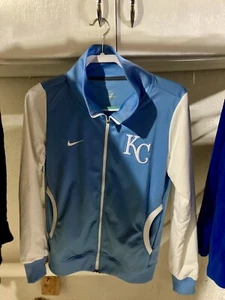 KC Royals MLB Nike Blue/White Full Zip Lightweight Jacket Women's Small - Picture 1 of 2