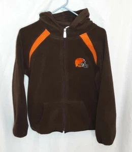 Cleveland Browns Fleece Zip Up Hoodie Jacket Youth Size Large (14/16)  B48 - Picture 1 of 5