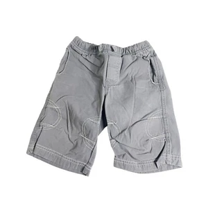 Hanna Andersson Sz 4 Cotton Boys Gray Chino Shorts Elastic Waist Canvas - Picture 1 of 5