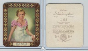 G14-15-2a Garbaty, Modern Beauties, Brown, 1937, #112 Luise Ullrich