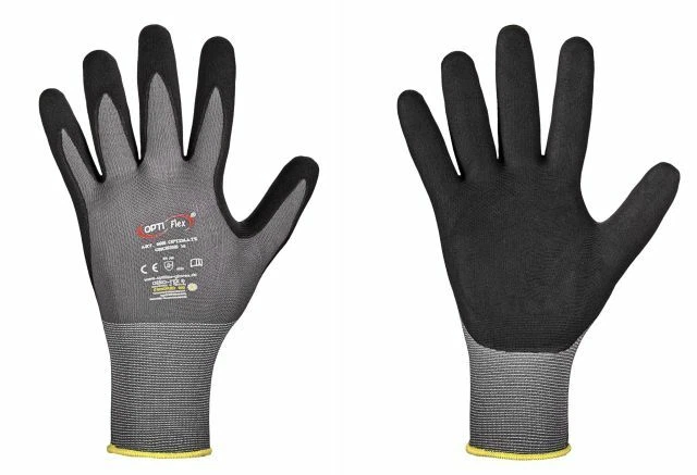 OPTIMATE OPTI FLEX Arbeitshandschuhe Nylon Handschuhe Montagehandschuhe Nitril