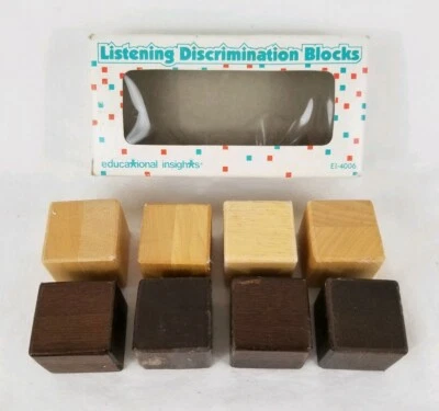Bloques de discriminación auditiva necesidades especiales pre-lectura sensorial del desarrollo  Foto 1 de 4