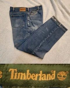 Timberland Jeans Men’s 42X33 Blue Denim Regular Fit Straight Leg 100% Cotton-MJ1 - Picture 1 of 16
