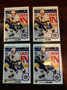 1990-91 Upper Deck Hockey Rod Brind'Amour Card #347 All-Rookie Team - Lot of 4 - Picture 1 of 10