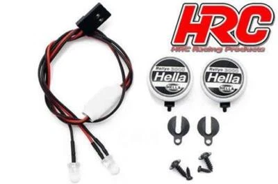HRC Racing Lichtset 1/10 O Monster Truck LED Jr Spina Hella Copertura 2x Bianco - Immagine 1 di 2