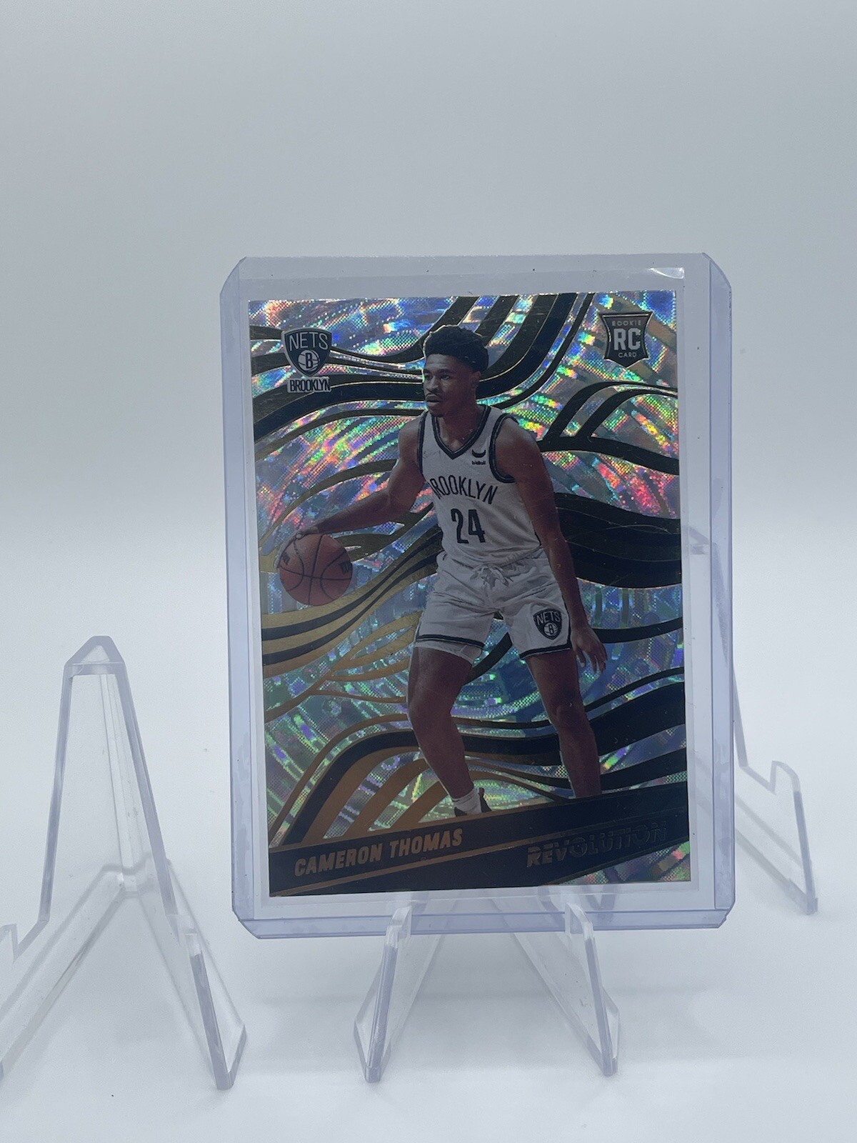 2021-22 Panini Revolution #109 Cameron Thomas RC Rookie Nets SP Fractal Variatio