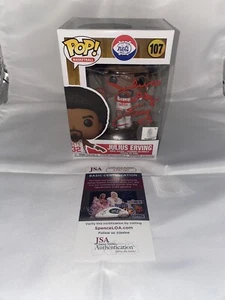 Julius Erving autografo firmato Funko Pop Nets Dr Jay HOF basket JSA COA - Foto 1 di 10