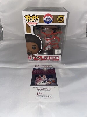 Julius Erving Autograph Signed Funko Pop Nets Dr Jay HOF Basketball JSA COA - Image 1 of 4