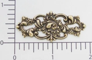 13303 Brass Oxidized Victorian Ornament Jewelry Finding - Picture 1 of 1