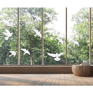 12 x Fensteraufkleber zur Vermeidung von Vogel-Kollisionen Vogel, Glastürschutz - Bild 1 von 3
