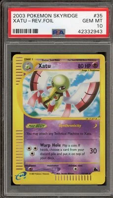 Pokemon Xatu Skyridge Reverse Holo Rare #35 PSA 10 Gem Mint - Image 1 of 2