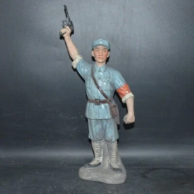 Chinese Cultural Revolution Red armband Eighth Route Army Porcelain Figurine - Image 1 of 4