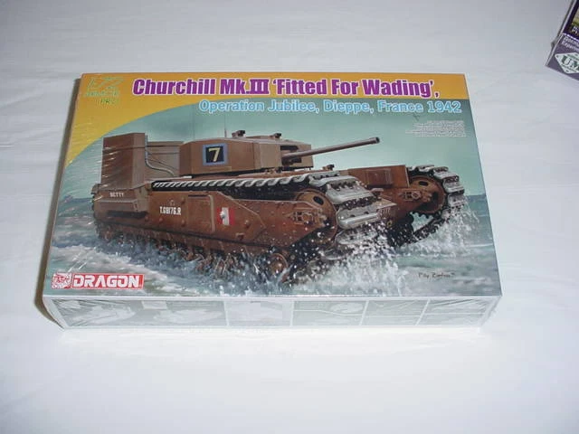 DRAGON  Churchll Mk.III Deep Wading  Armor Tank  MODEL KIT #7520  ( NISB ) - Image 1 of 1