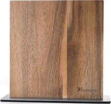 Blocco coltelli magnetico 2 lati legno di acacia legno portacoltelli 2669