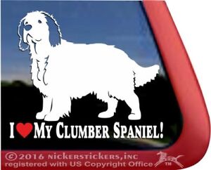 I Love My Clumber Spaniel | High Quality Vinyl Dog Window Decal Sticker