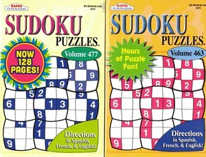 SUDOKU puzzles lot of 2!! 8x5 takealongs vol 477 463 - Imagen 1 de 2