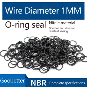 2.4mm Cross Section 51-200mm OD Nitrile Rubber O Ring Oil/Water Resistant Seals - Picture 1 of 5