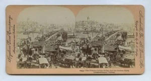 Galata Bridge Istanbul Turkey - Stereoview By Keystone - Picture 1 of 2