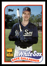 1989  Topps Dave Gallagher #156 Chicago White Sox  Rookie  All Star Rookie