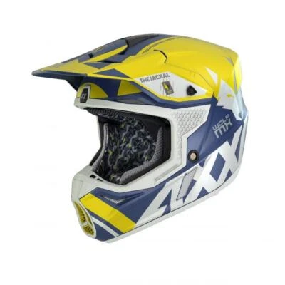 Axxis Wolf Adult MX Helmet Jackal A3 Matt Yellow - Image 1 of 3
