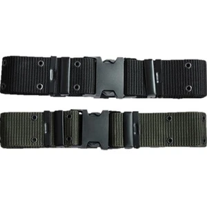 MENS COMBAT QUICK RELEASE BELT ADJUSTABLE WAIST ARMY WEBBING SECURITY POLICE - Picture 1 of 3