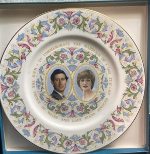 VintagePrince Charles Lady Diana Wedding Coalport Bone China Commemorative Plate - Picture 1 of 8
