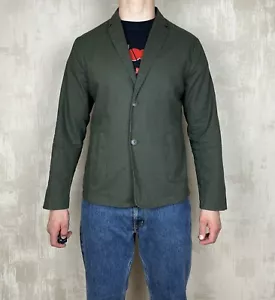 Folk Linen Cotton Blazer Jacket Men's Size 3 (M) Green - Picture 1 of 19