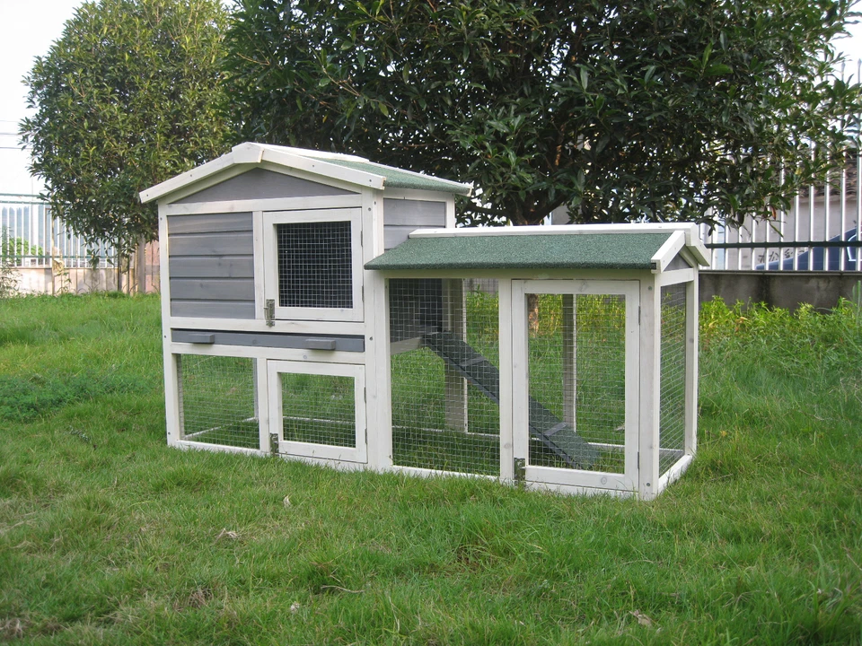 RABBIT / GUINEA PIG HUTCH HUTCHES RUN RUNS BUNNY BUSINESS THE GROVE GREY ED