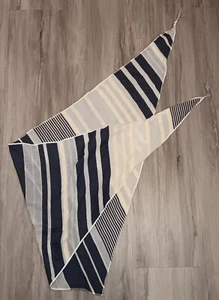 J Jill Womens Nautical Striped Triangle Scarf Light Weight Great Condition - Picture 1 of 4