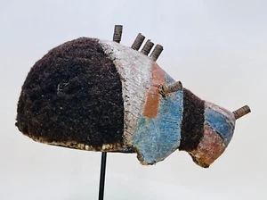 Karamajong Headdress. Mud Cap. Human Hair, Clay, Earth Pigments. Uganda. 1950 - Picture 1 of 14