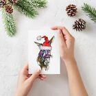 Trois cartes de Noël âne de vacances aquarelle par Bill Stork