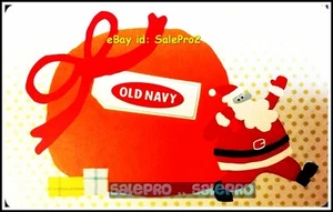 OLD NAVY SANTA CLAUS CARRYING HEAVY CHRISTMAS PRESENT BAG COLLECTIBLE GIFT CARD - Picture 1 of 2