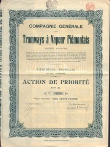 ITALY PIEMONT : Tramways de Piemontais dd 1881 - Picture 1 of 1