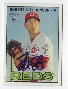 Robert Stephenson Autographed 2016 Topps Heritage Signed Card #706 Reds - Picture 1 of 1