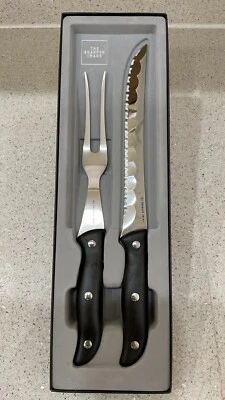 Imagem mais nítida Micro Edge 2 peças conjunto de escultura em aço inoxidável novo na caixa - Imagem 1 de 4