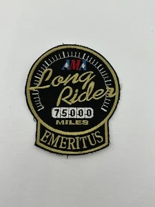 AMA Long Rider 75000 Miles Patch Sew On American Motorcycle Association Emeritus - Picture 1 of 2