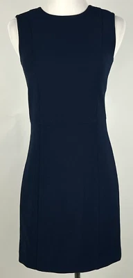 TORY BURCH Sleeveless Stretch Wool Crepe Dress (Above Knee) - 0, Dark Navy - Image 1 of 4