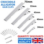 50 100x Small Medium Lot Silver Crocodile Alligator DIY Bow Blank Hair Clips UK