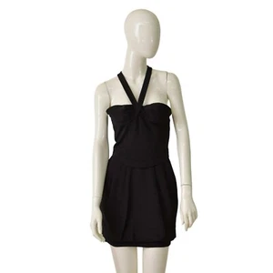 Vestido mini globo negro con tirantes en V DSquared2 D2 talla 40 con bustier interior - Imagen 1 de 6