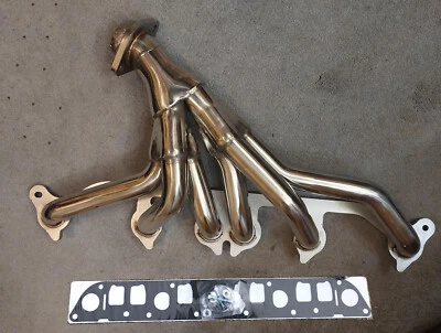 For 1991-1999 Jeep Wrangler Cherokee 4.0L Polished Stainless Header TJ YJ XJ ZJ - Image 1 of 2