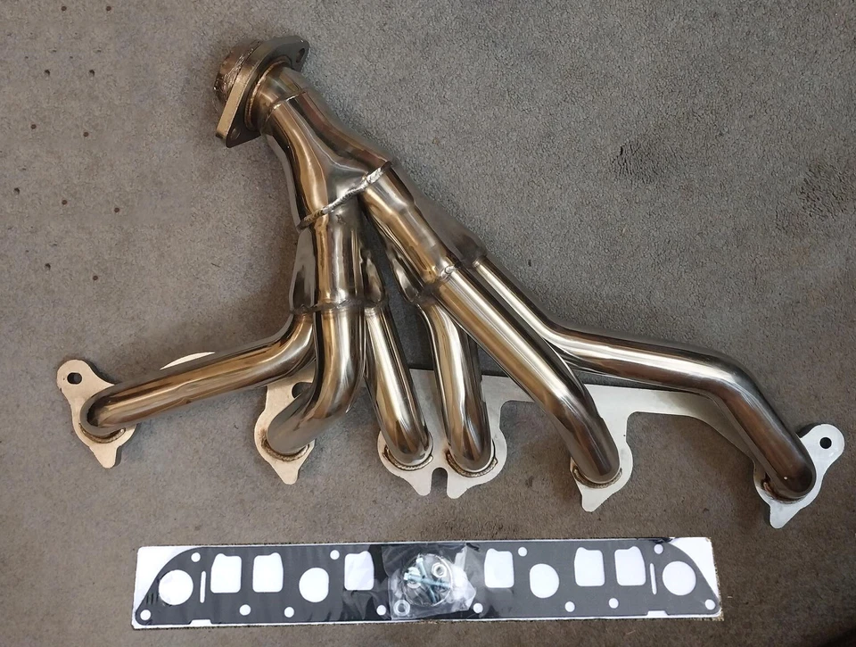 Fit 1991-1999 Jeep Wrangler Cherokee 4.0L Polished Stainless Header TJ YJ XJ ZJ - Image 1 of 1