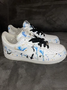 Nike Air Force 1 Low Custom Paint Splatter 2021 Size 12 CW2288-112 Sneakers - Picture 1 of 13